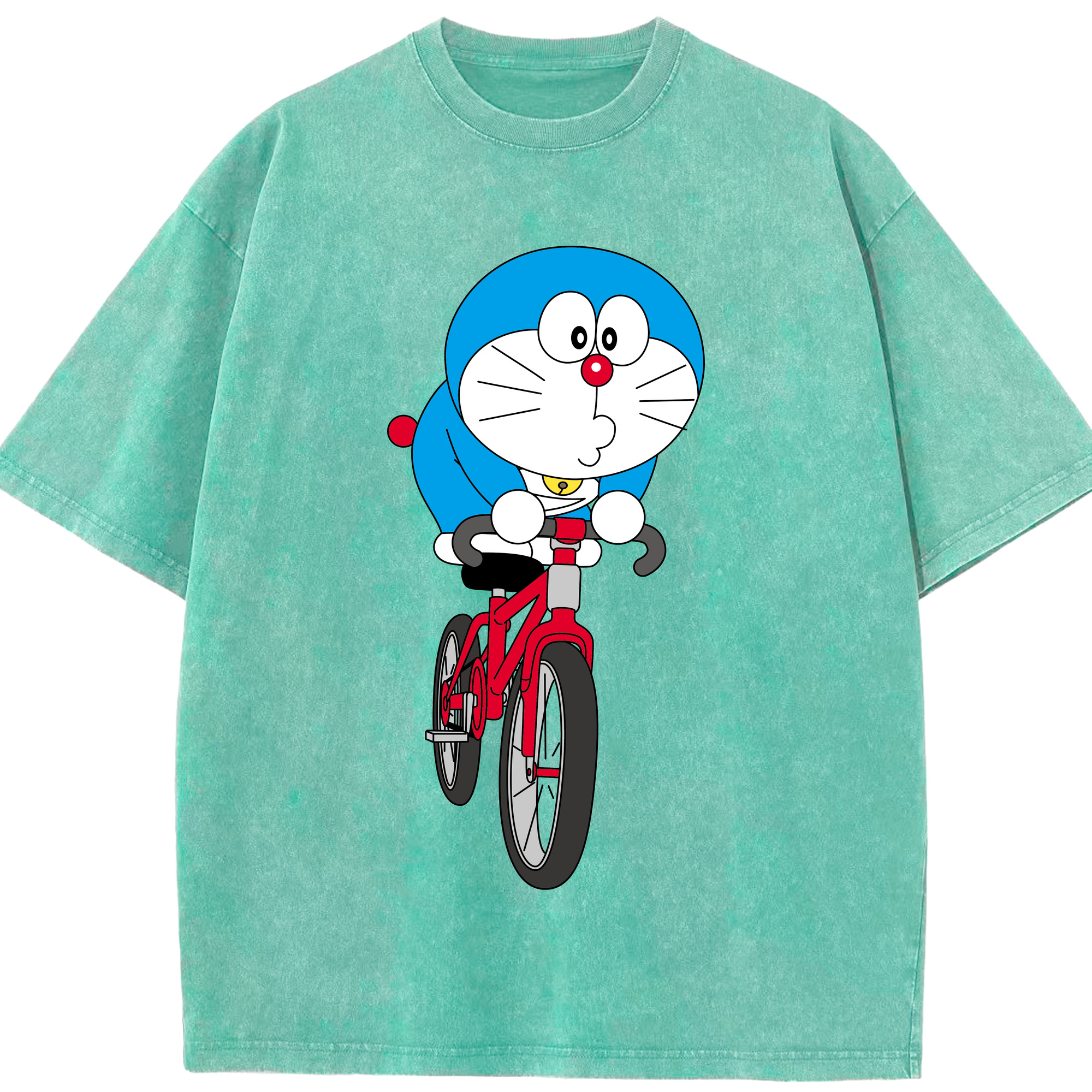 （画像用） ドラえもん Doraemon 綿100% ヴィンテージ風 半袖Tシャツ（フロントプリント）